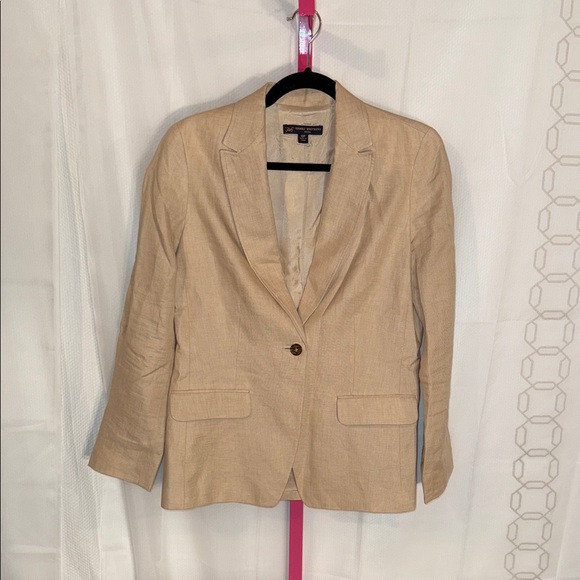 Brooks Brothers Jackets & Blazers - Brooks Brothers Beige Women's Blazer 100% Linen